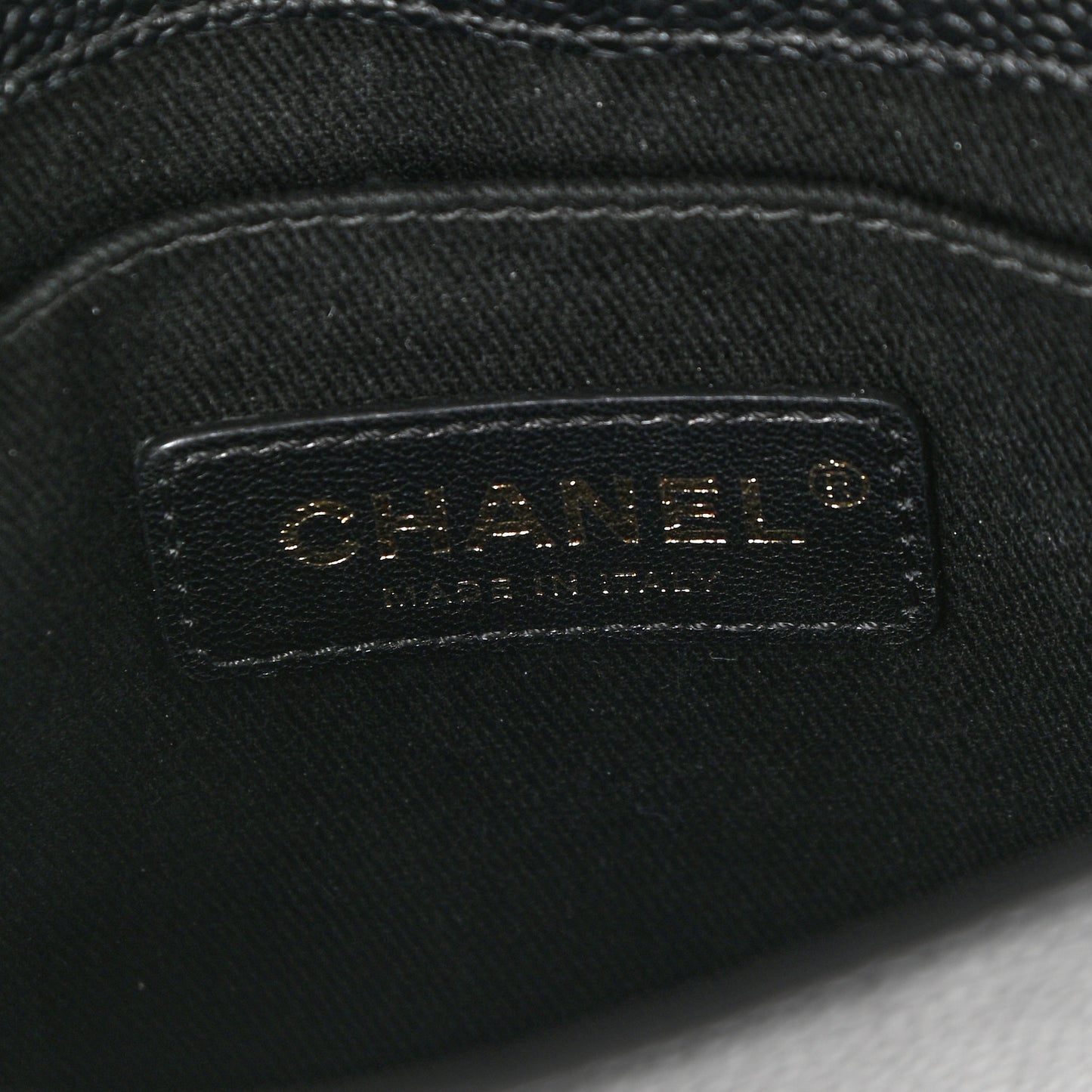 Caviar Mini Chain Flap Bag Black