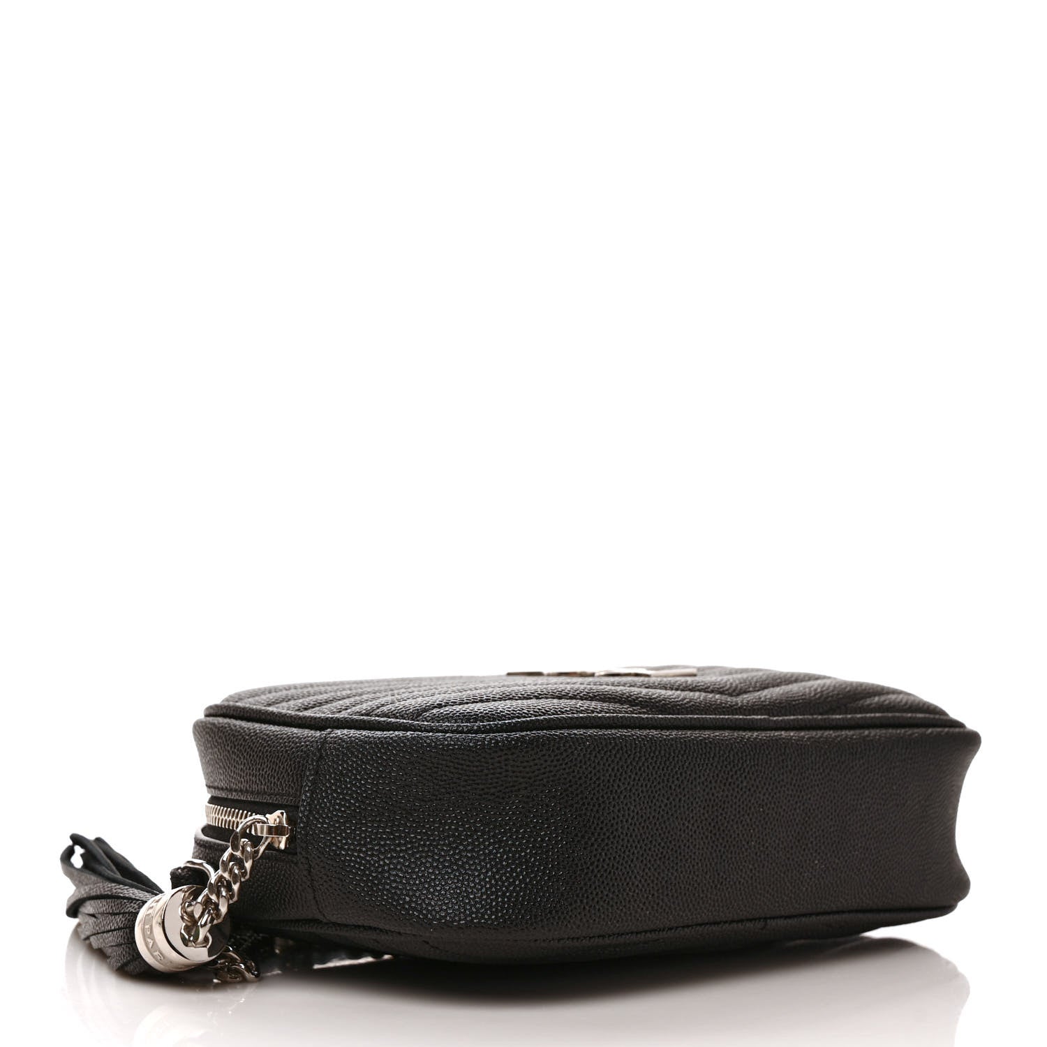 Saint Laurent Grain De Poudre Matelasse Monogram Mini Lou Camera Bag Black 4 of 9