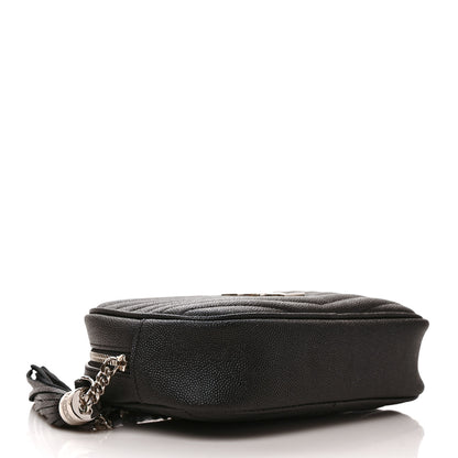 Saint Laurent Grain De Poudre Matelasse Monogram Mini Lou Camera Bag Black 4 of 9
