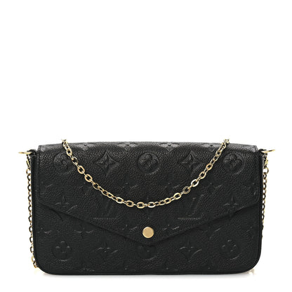 Louis Vuitton Empreinte Pochette Felicie Chain Wallet Black 1 of 10