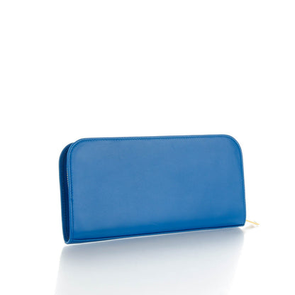 Saint Laurent Calfskin Classic Zip Around Wallet Blue 3 of 7