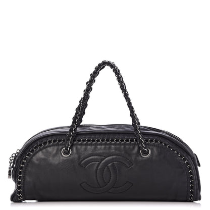 Chanel Smooth Calfskin Petit Luxe Ligne Bowler Black 1 of 8