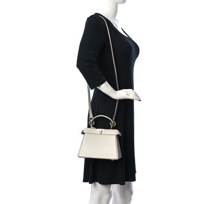 Fendi Shiny Nappa Petite Peekaboo I SEE U Satchel White 2 of 9