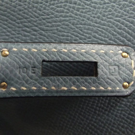 Epsom Birkin 35 Blue Jean