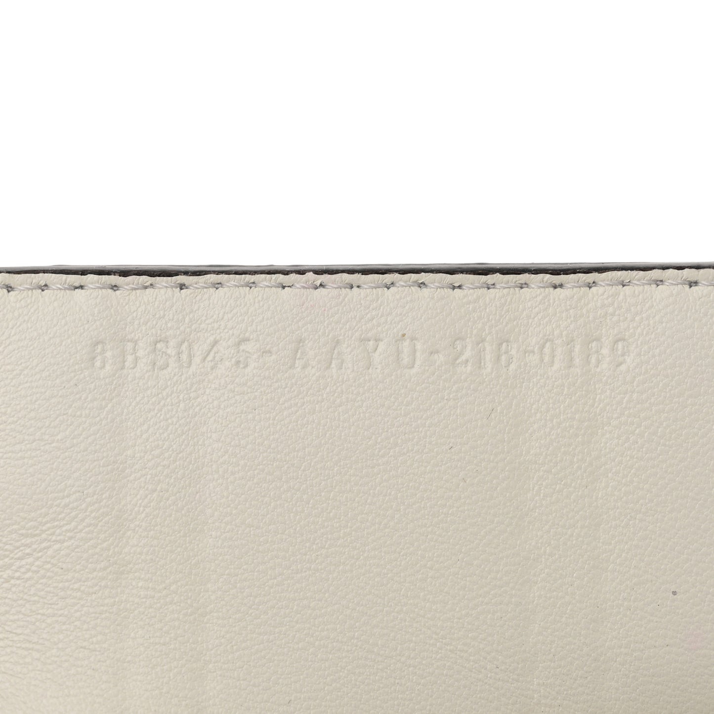 Nappa Apolo Floral Embroidered Mini Chain Baguette White