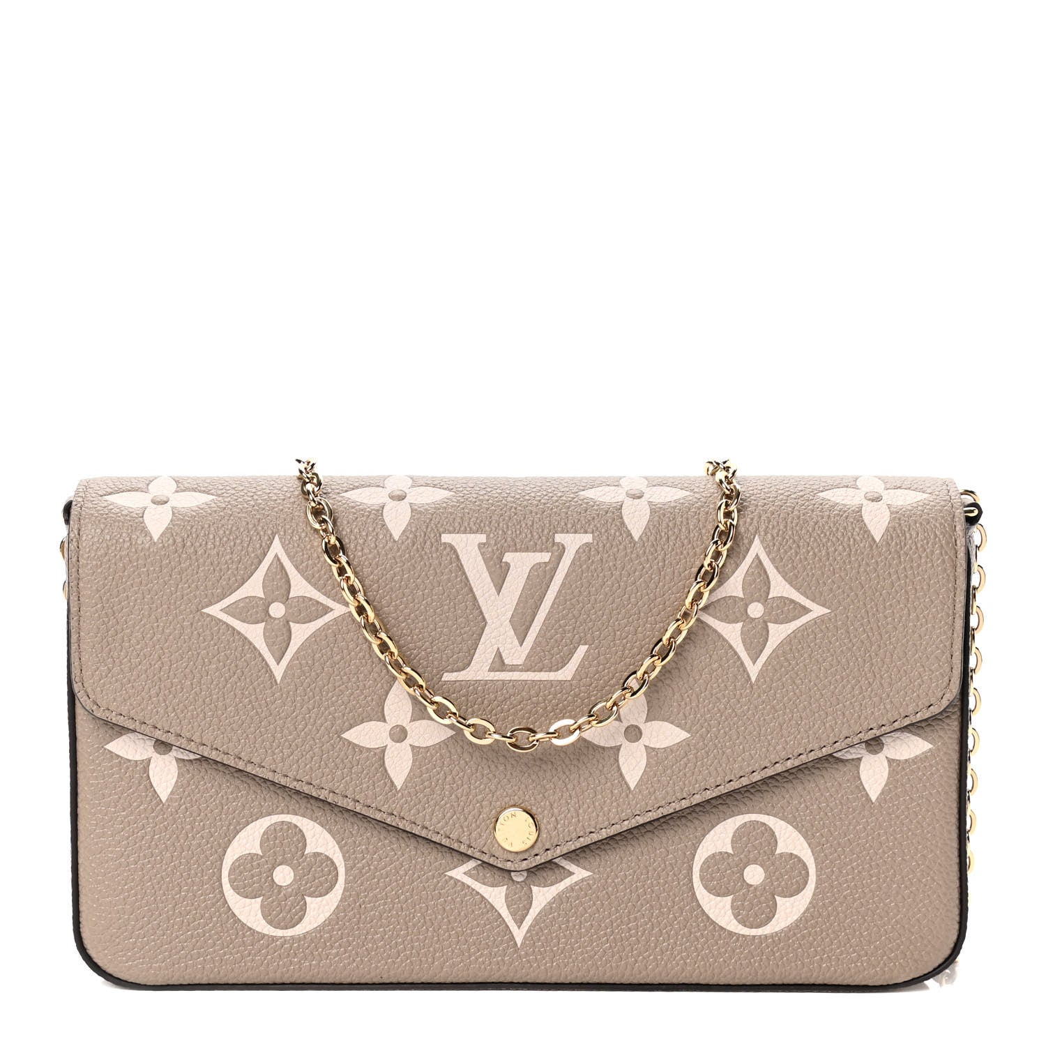 Louis Vuitton Empreinte Monogram Giant Felicie Pochette Tourterelle Creme 1 of 5