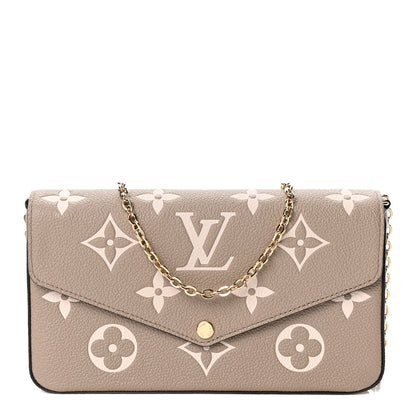 Louis Vuitton Empreinte Monogram Giant Felicie Pochette Tourterelle Creme 1 of 5