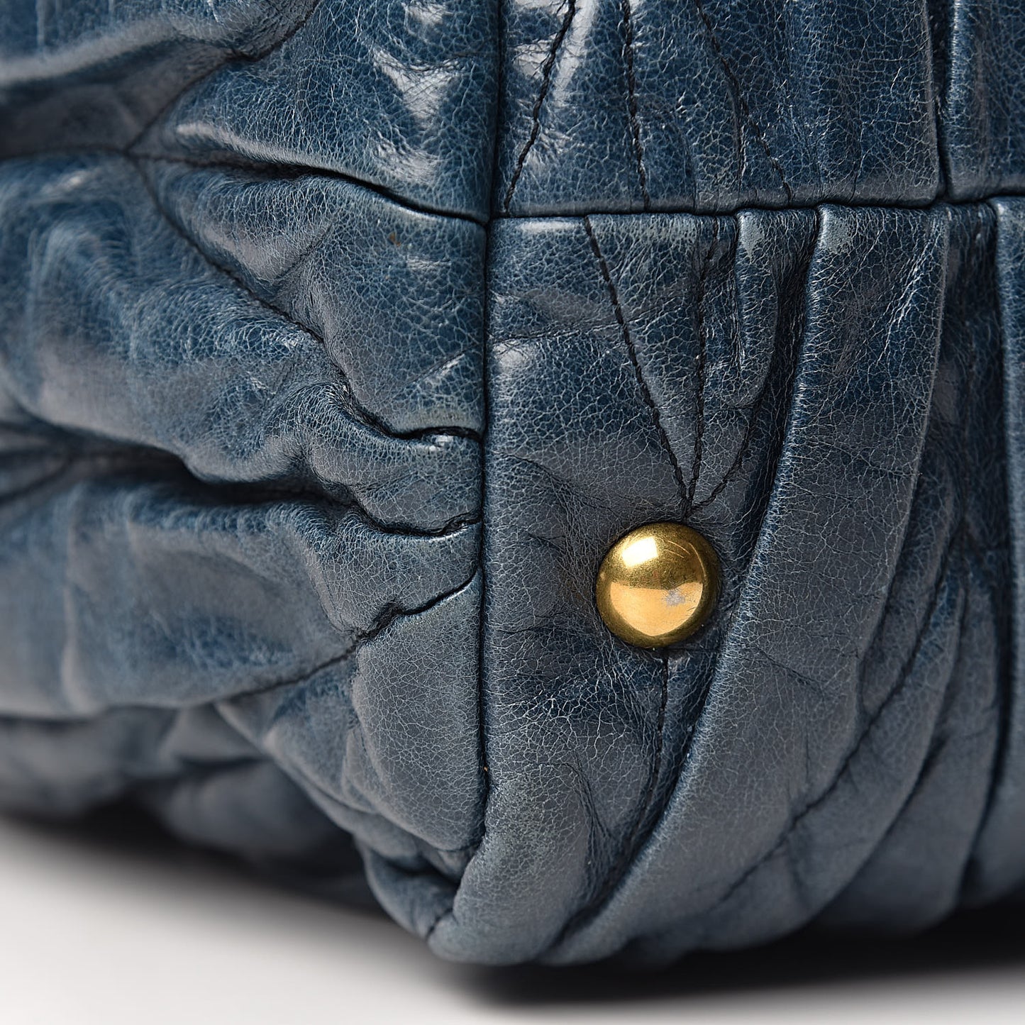 Nappa Matelasse Shopping Tote Denim