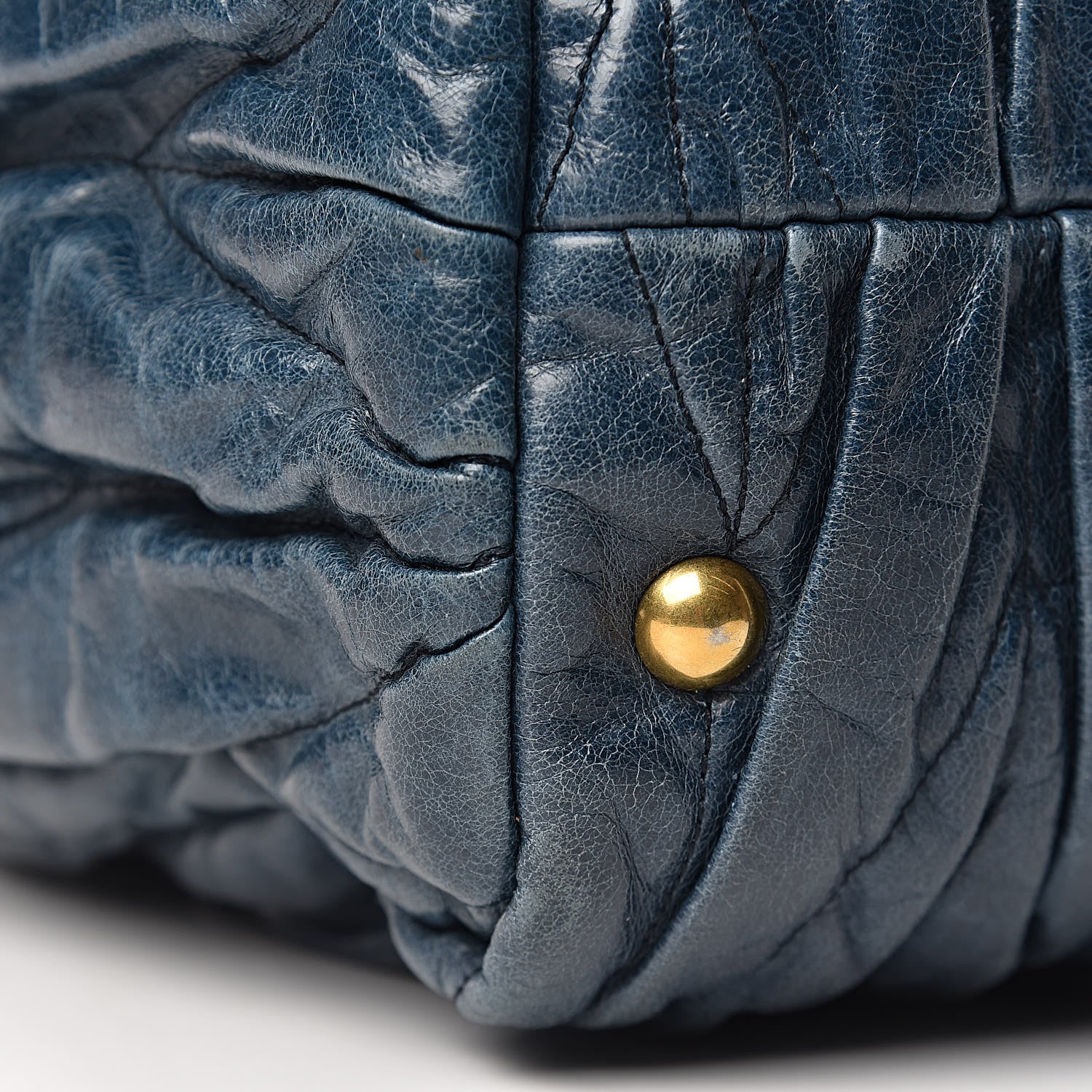 Miu Miu Nappa Matelasse Shopping Tote Denim 14 of 14
