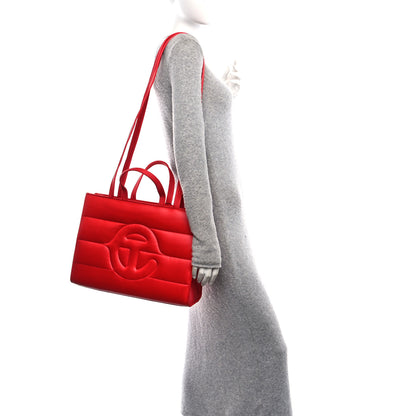 Telfar Nylon Medium Puff Shopping Bag Red 3 of 9
