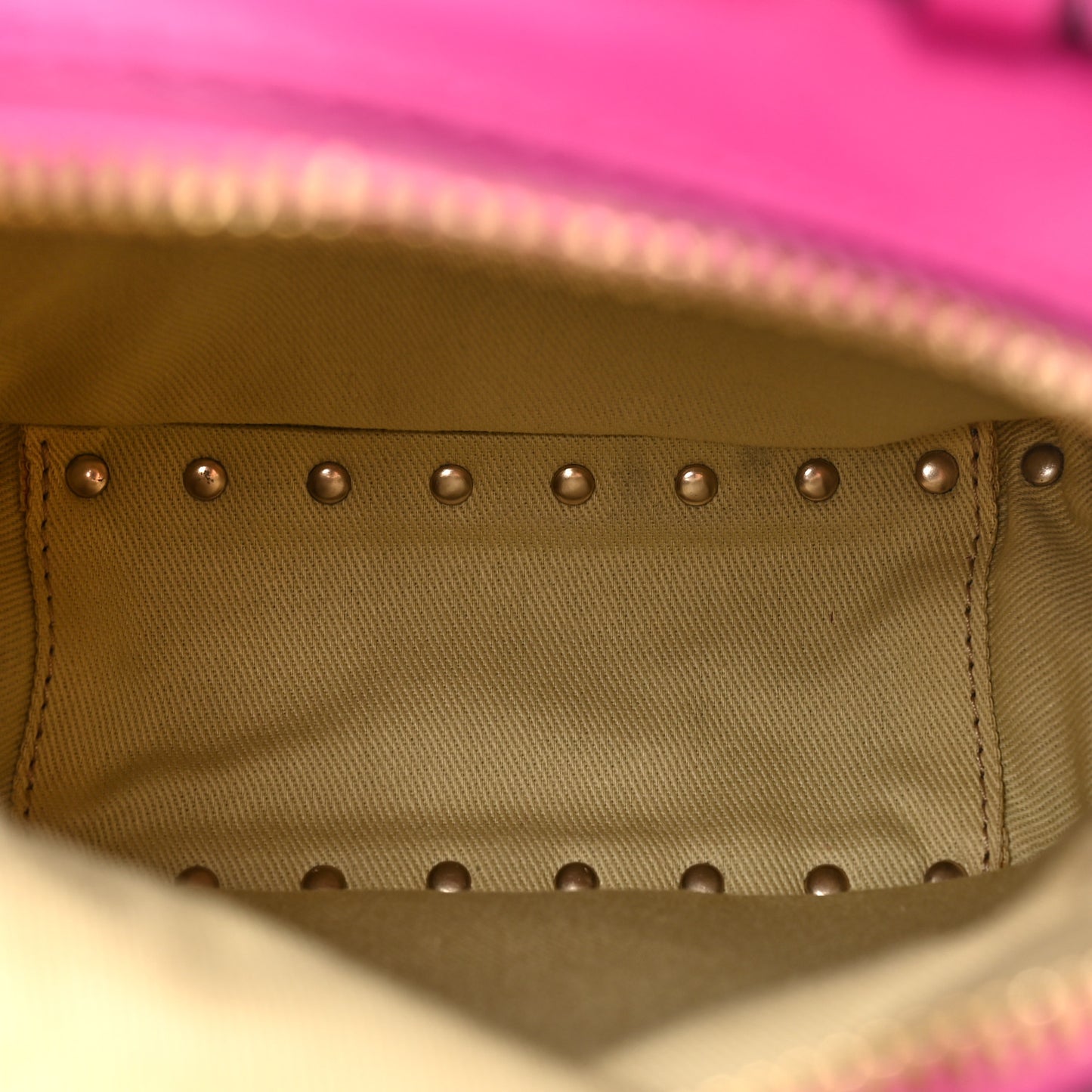 Calfskin Mini Rockstud Backpack Fuxia