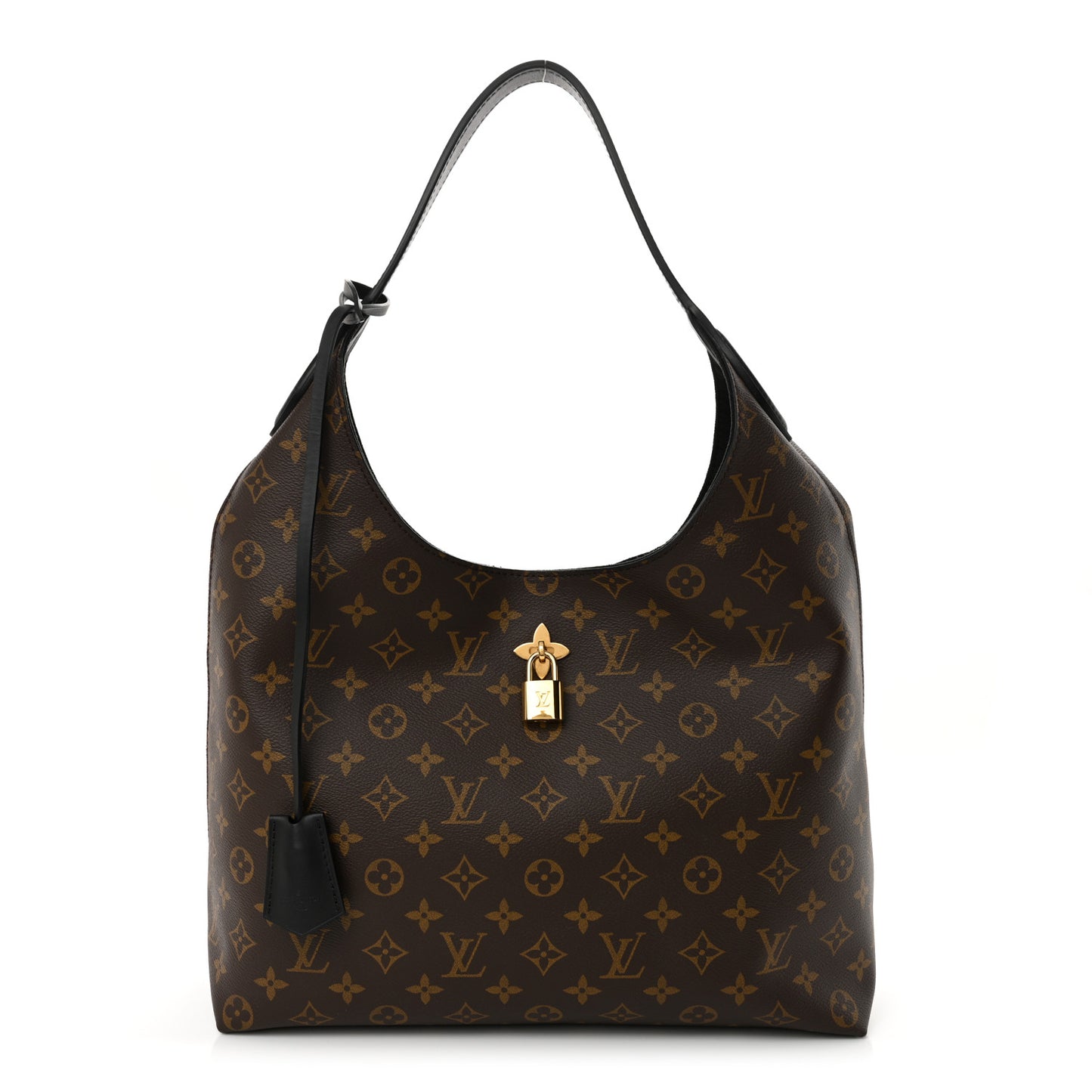 Monogram Flower Hobo Black