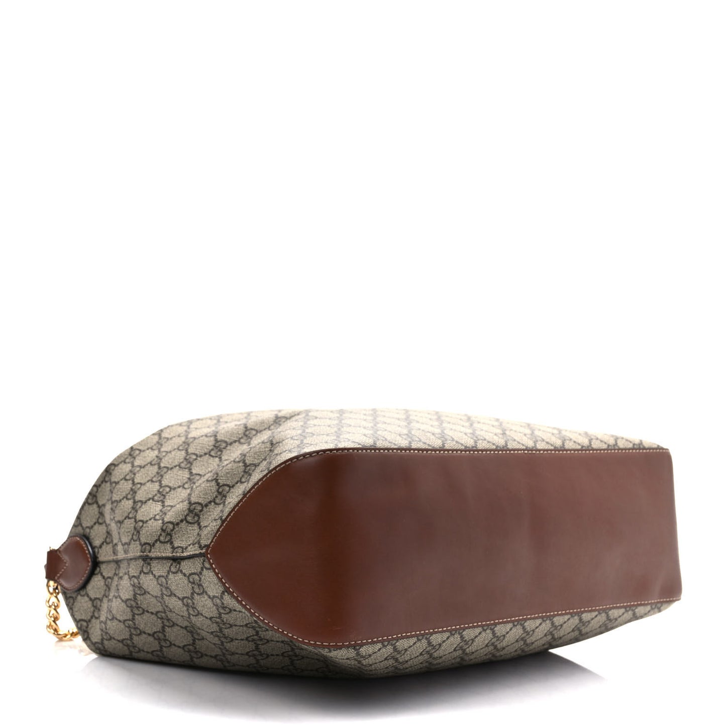 GG Supreme Monogram Large Linea A Hobo Light Brown