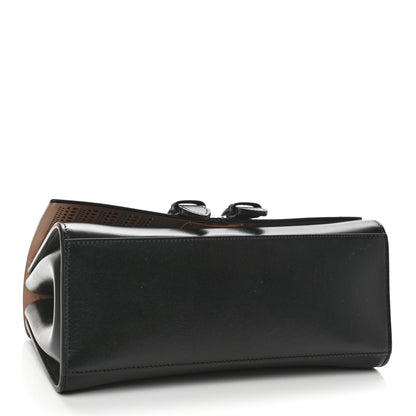 Alaia Calfskin Lux Laser Cut Mini Bellechasse 25 Top Handle Bag Black 4 of 10