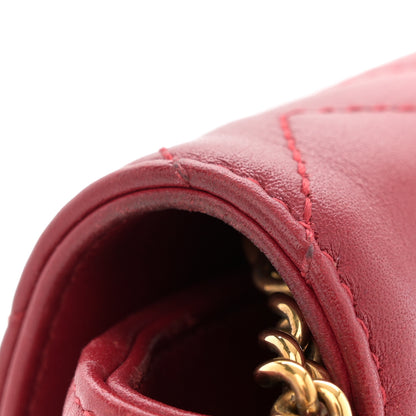 Gucci Calfskin Matelasse Super Mini GG Marmont Shoulder Bag Hibiscus Red 14 of 15