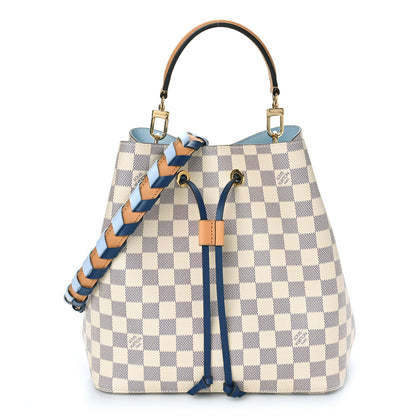 Louis Vuitton Damier Azur Braided Neonoe MM Blue 1 of 11