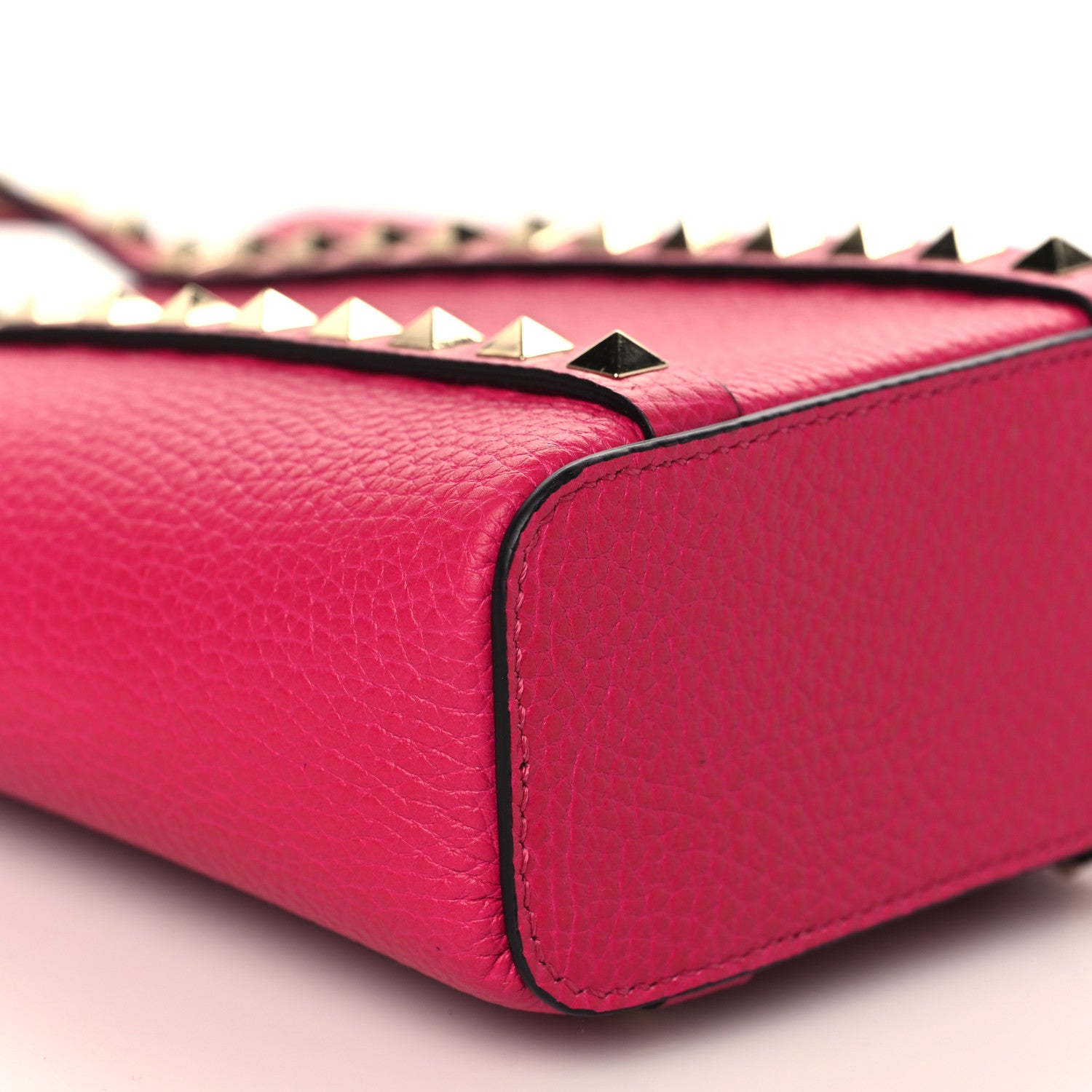 Valentino Garavani Pebbled Calfskin Rockstud North-South Crossbody Bag Rose Violet 7 of 8