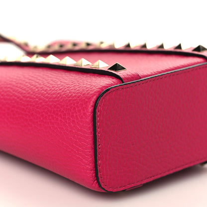 Valentino Garavani Pebbled Calfskin Rockstud North-South Crossbody Bag Rose Violet 7 of 8