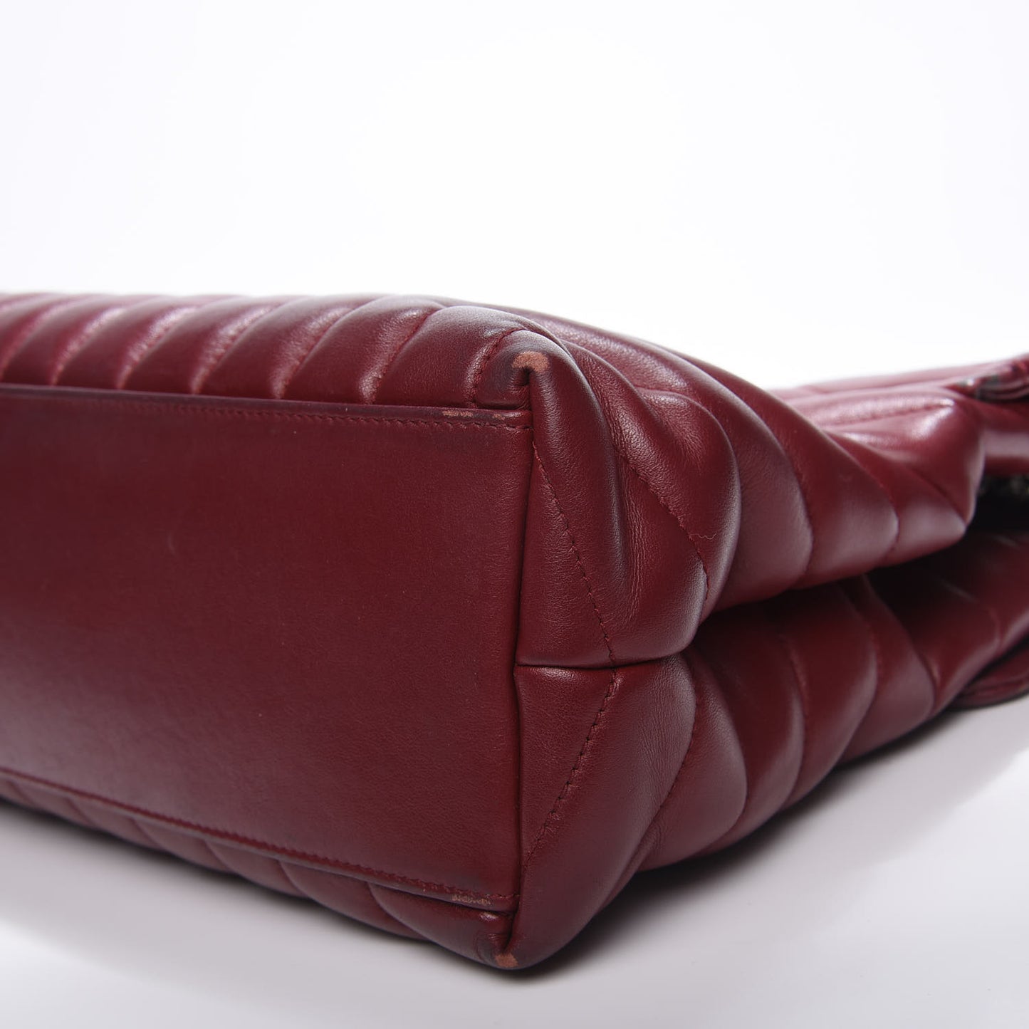 Calfskin Y Quilted Monogram Medium Loulou Chain Satchel Palissandre