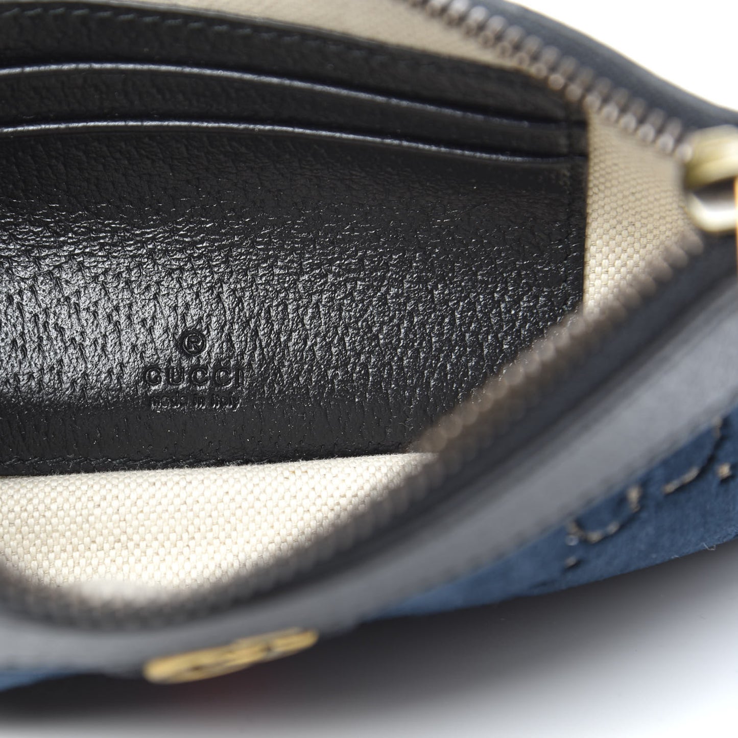 Velvet GG Monogram Textured Calfskin Web Smartphone Case Blue Beige Black