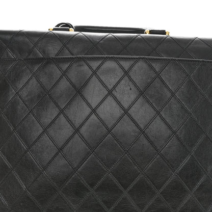 Chanel Lambskin Stitched Briefcase Bag Black 16 of 18