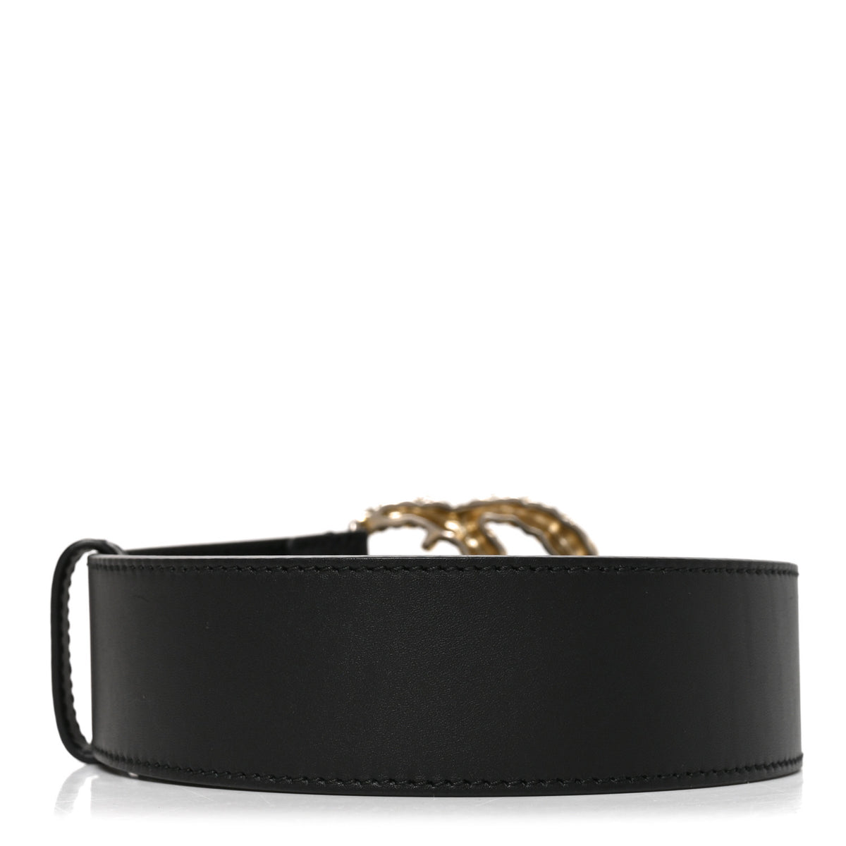 Moon Calfskin Scales Double G 40mm Belt 85 34 Black