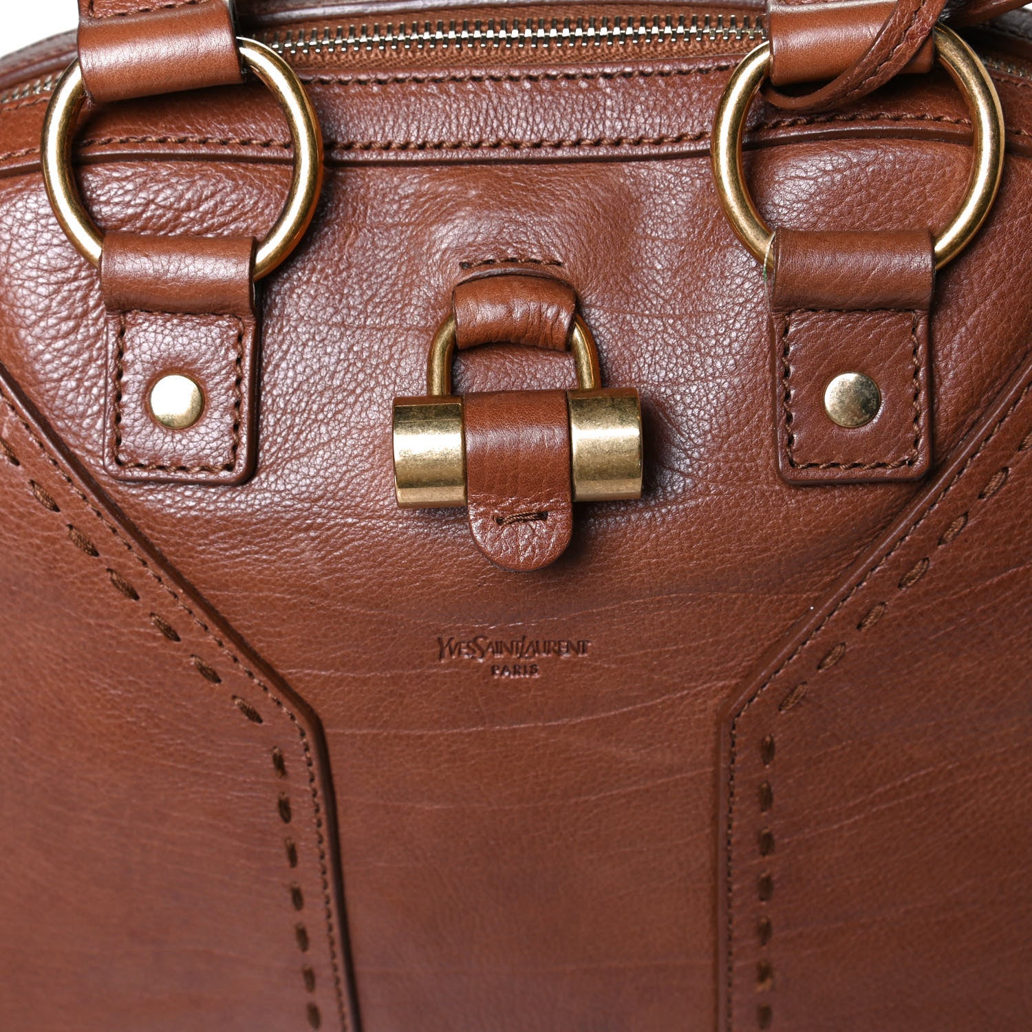 Saint Laurent Calfskin Medium Muse Tan 10 of 16