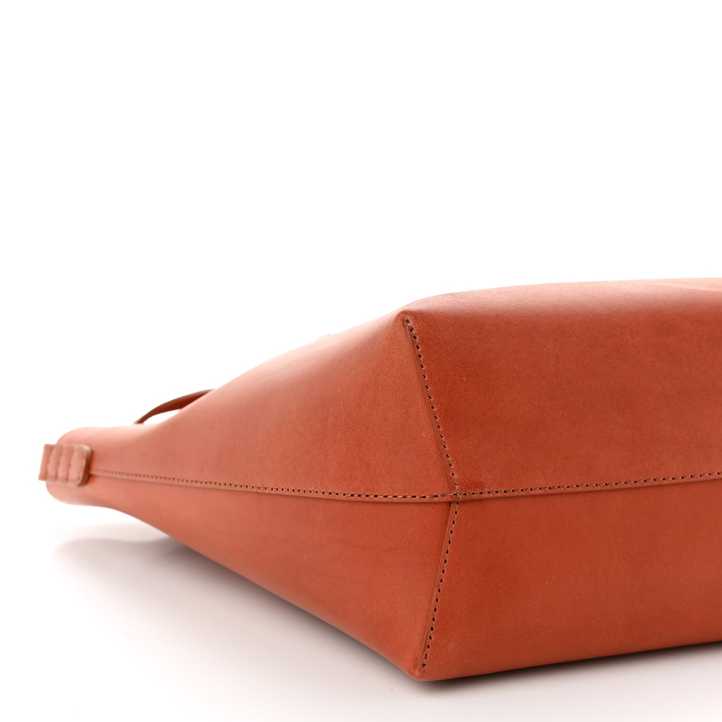 Vegetable Tanned Calfskin Mini Bucket Bag Brandy