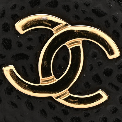 Chanel Caviar Quilted Flap Card Holder Wallet Black 8 of 9
