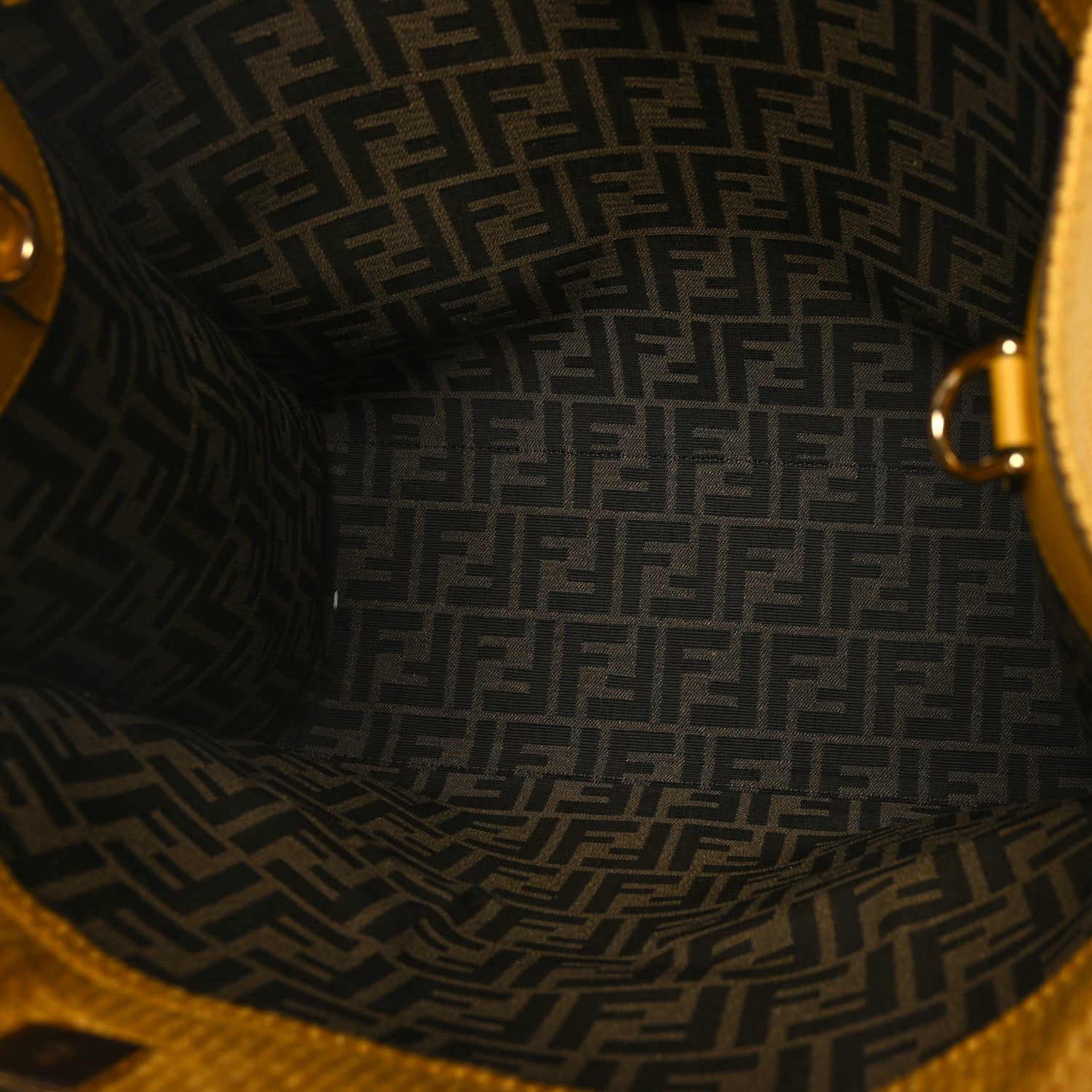 Fendi Crochet Vitello King Logo Plexiglass Medium Fendi Sunshine Shopper Tote Mimosa Panna 5 of 9