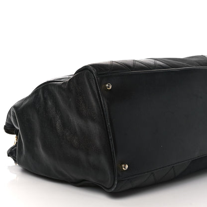 Chanel Canvas Calfskin XL Weekender Bag Black 8 of 13