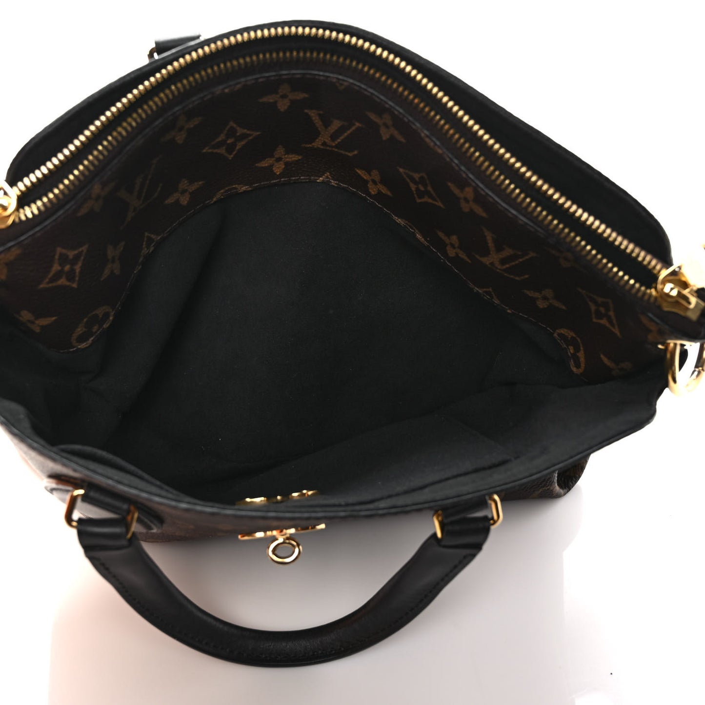 Monogram Flower Zipped Tote PM Black