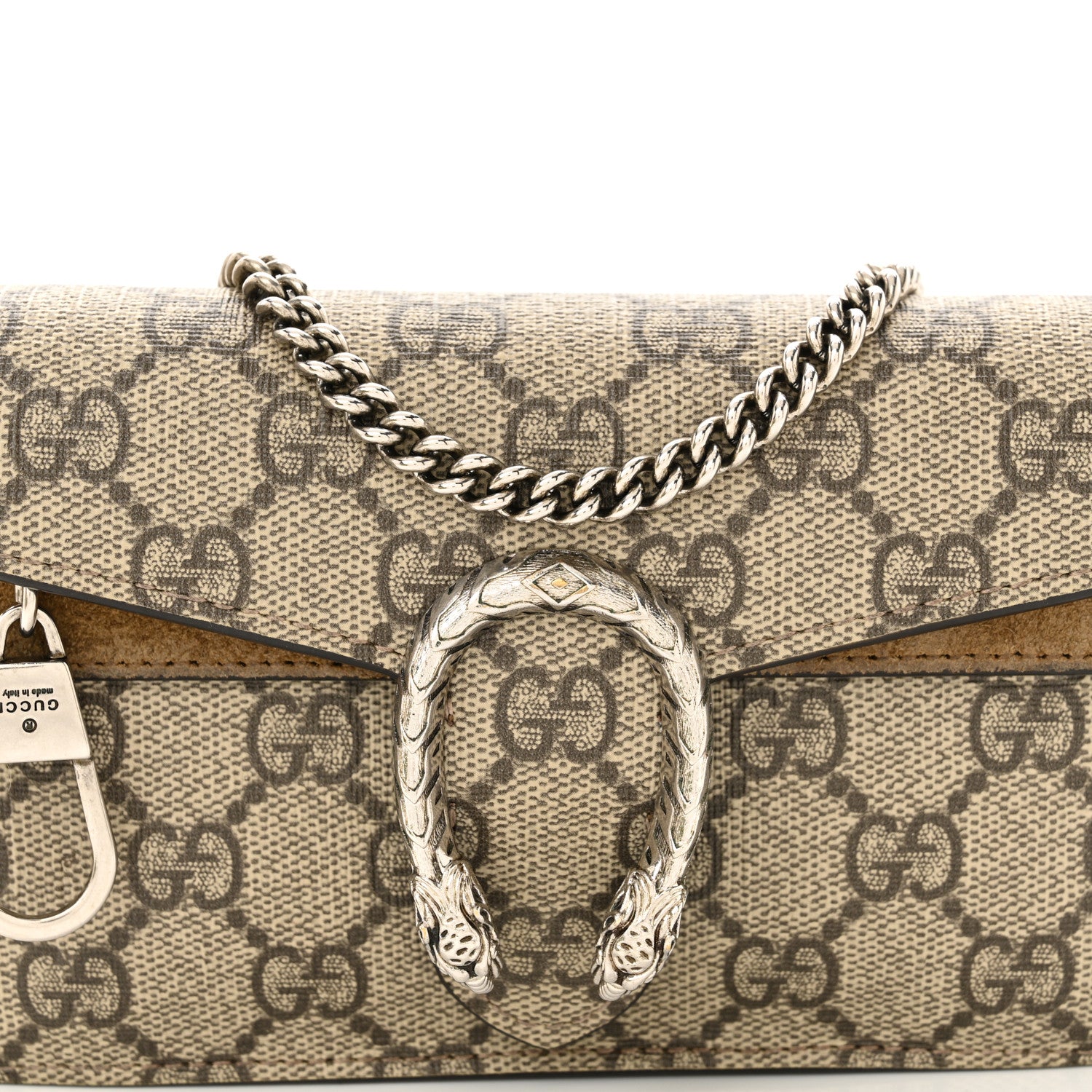 Gucci GG Supreme Monogram Super Mini Dionysus Shoulder Bag Taupe 8 of 12