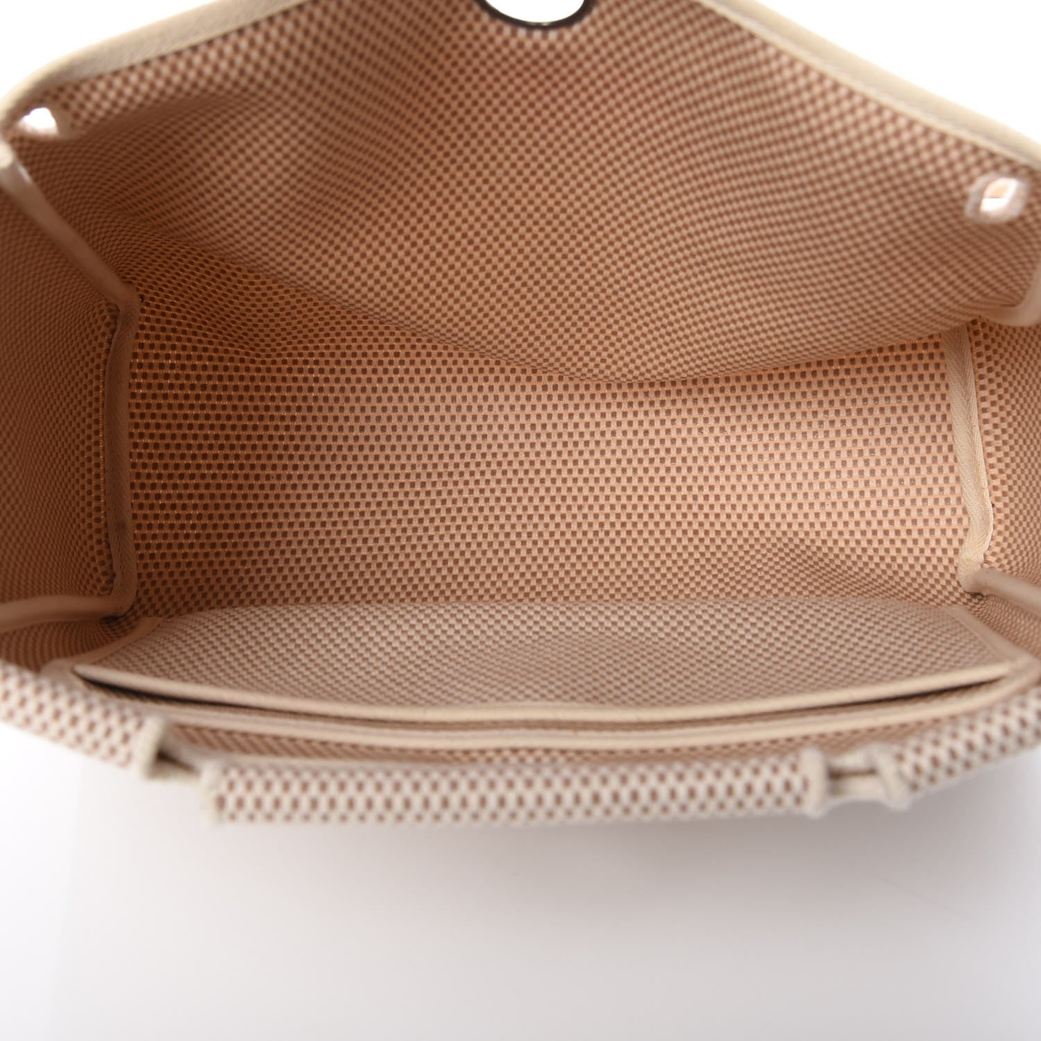 Hermes Toile Vache Calfskin Herbag 30 PM Black Natural 8 of 14