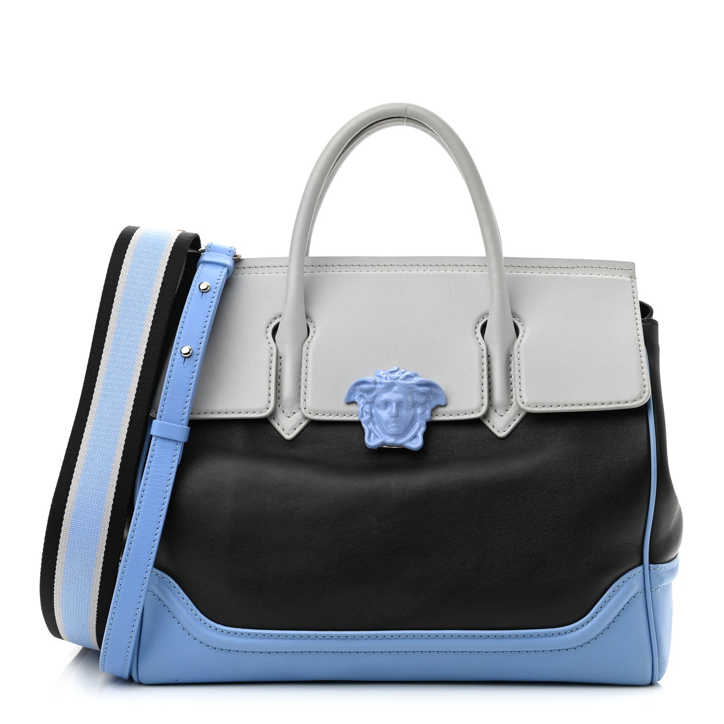 Calfskin Large Palazzo Empire Bag Blue Multicolor