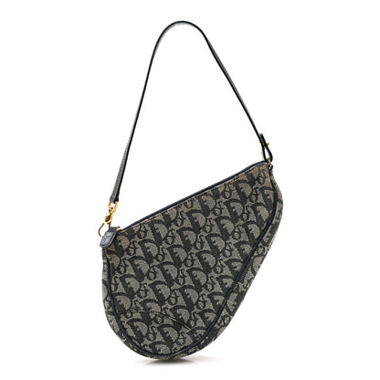 Christian Dior Monogram Mini Saddle Pochette Navy 1 of 8