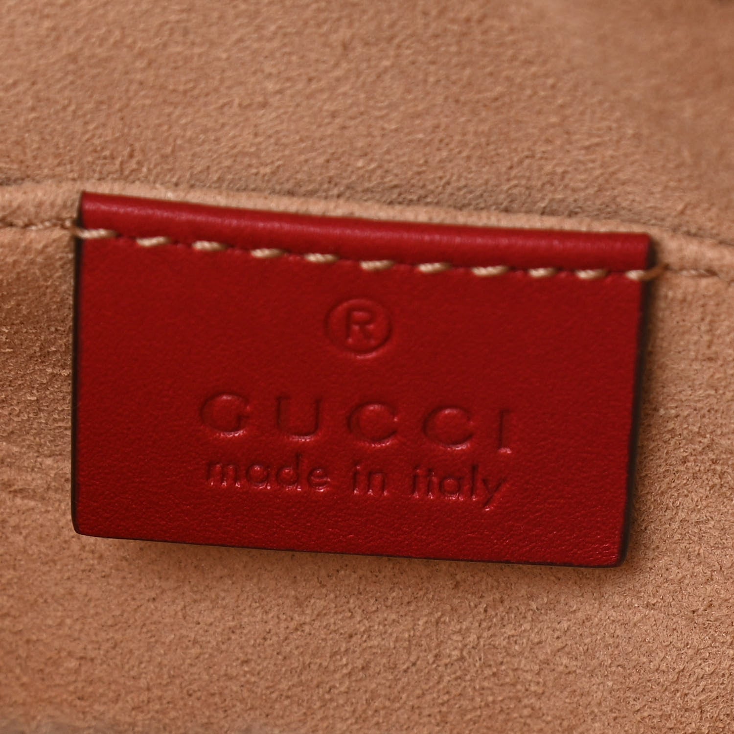 Gucci Calfskin Matelasse GG Marmont Belt Bag 85 34 Hibiscus Red 6 of 16