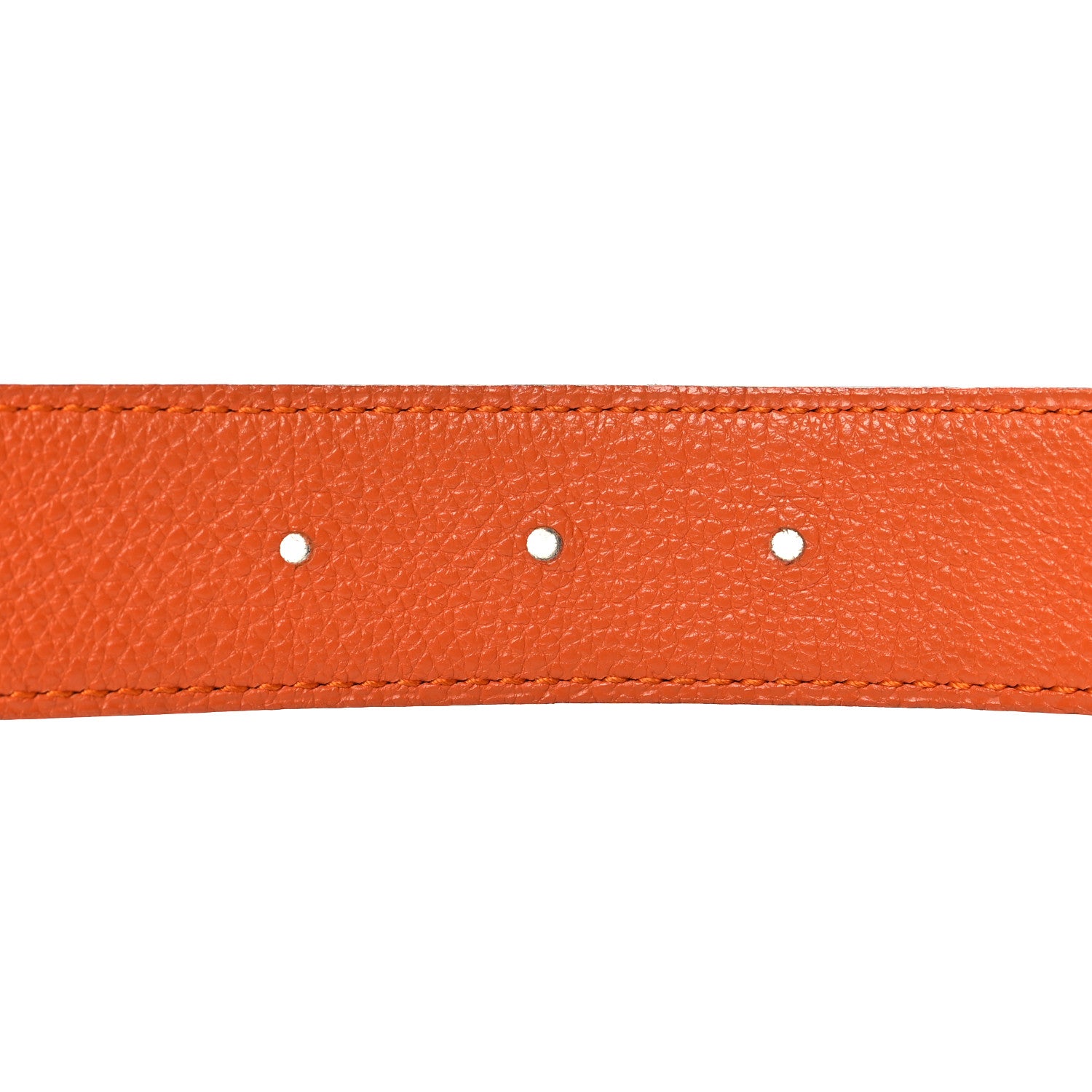 Hermes Box Togo 32mm Belt Strap Black Orange 4 of 8