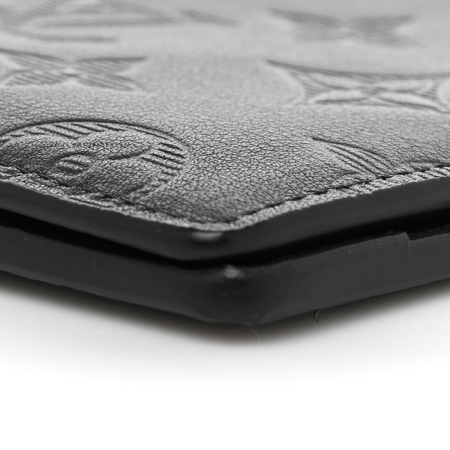 Calfskin Monogram Shadow Multiple Wallet Black