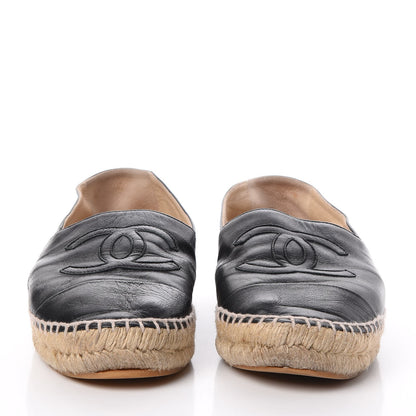 Chanel Lambskin CC Espadrilles 39 Black 2 of 25