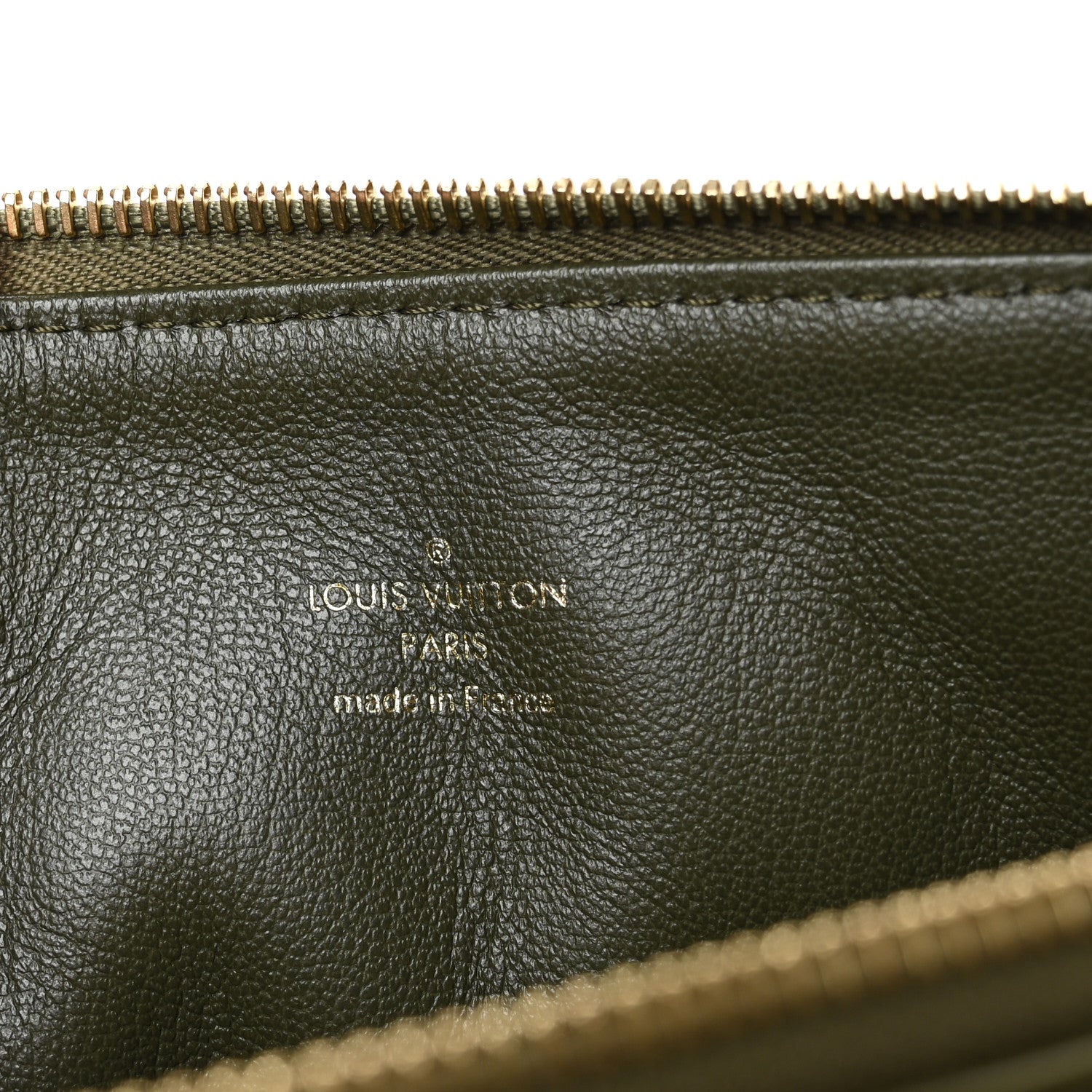 Louis Vuitton Lambskin Embossed Monogram Coussin MM Khaki 6 of 9