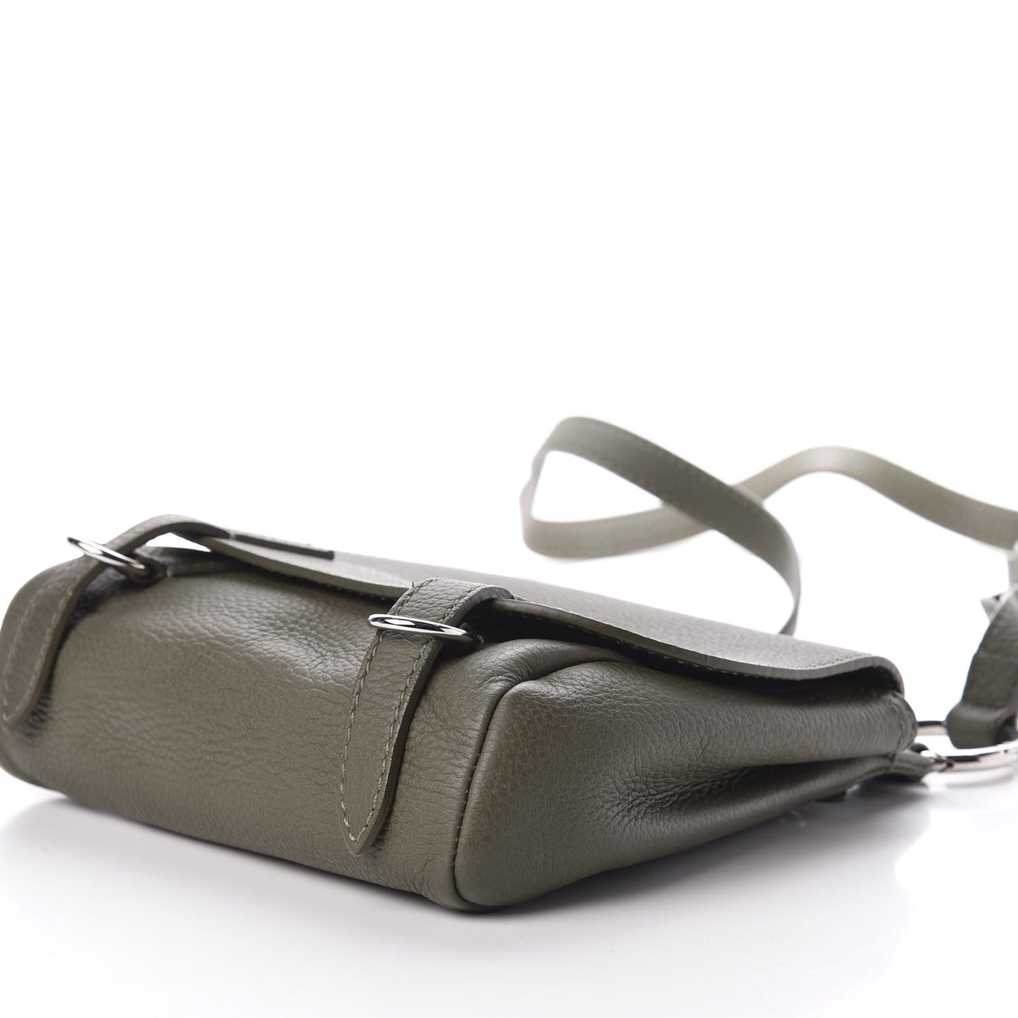 Soft Grain Calfskin Baby Bridle Saddle Bag Green