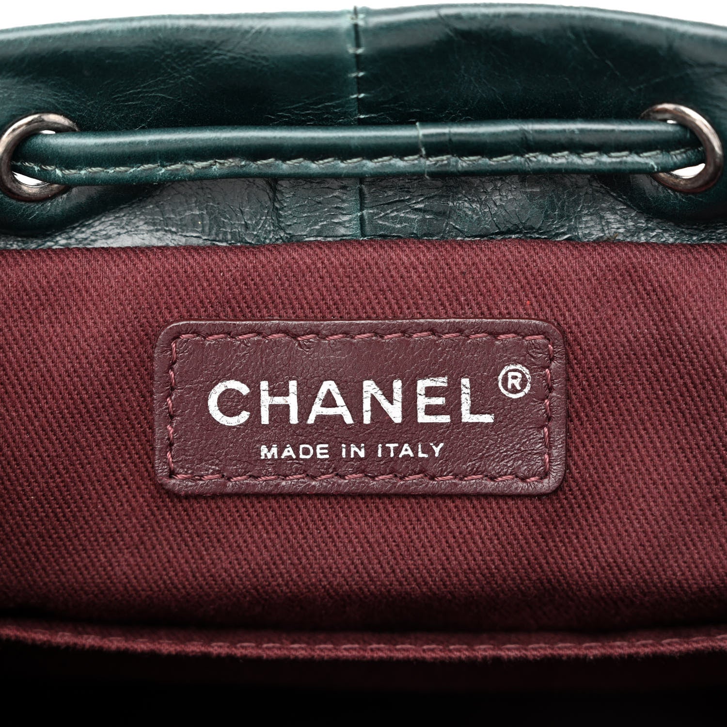 Chanel Glazed Calfskin Quilted Small Salzburg Mountain Backpack Dark Green 6 of 14