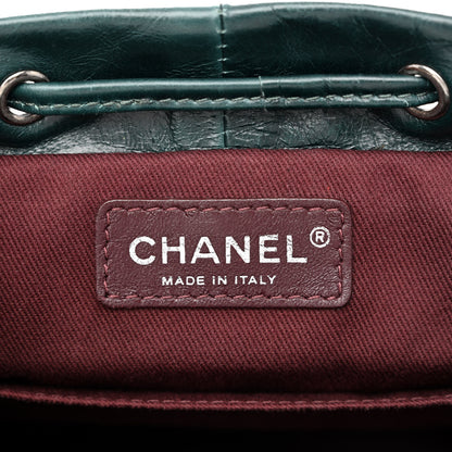 Chanel Glazed Calfskin Quilted Small Salzburg Mountain Backpack Dark Green 6 of 14