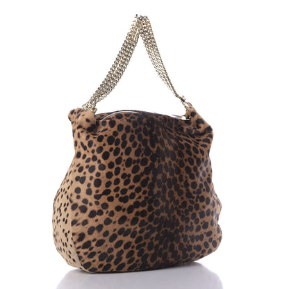 Christian Louboutin Pony Hair Leopard Print Medium Marianna Hobo 3 of 8