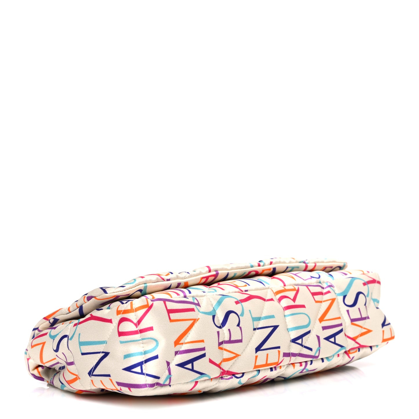 Silk Carre Rive Gauche Print Patchwork Monogram Medium Jamie Multicolor White