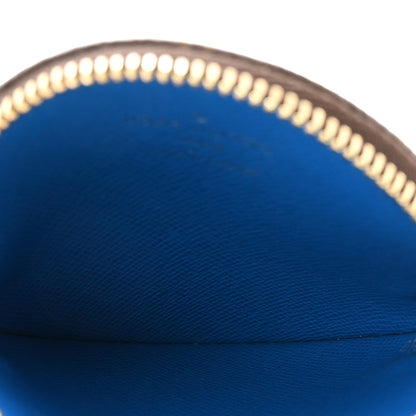 Louis Vuitton Monogram 2019 Christmas Animation Round Coin Purse Blue 5 of 6