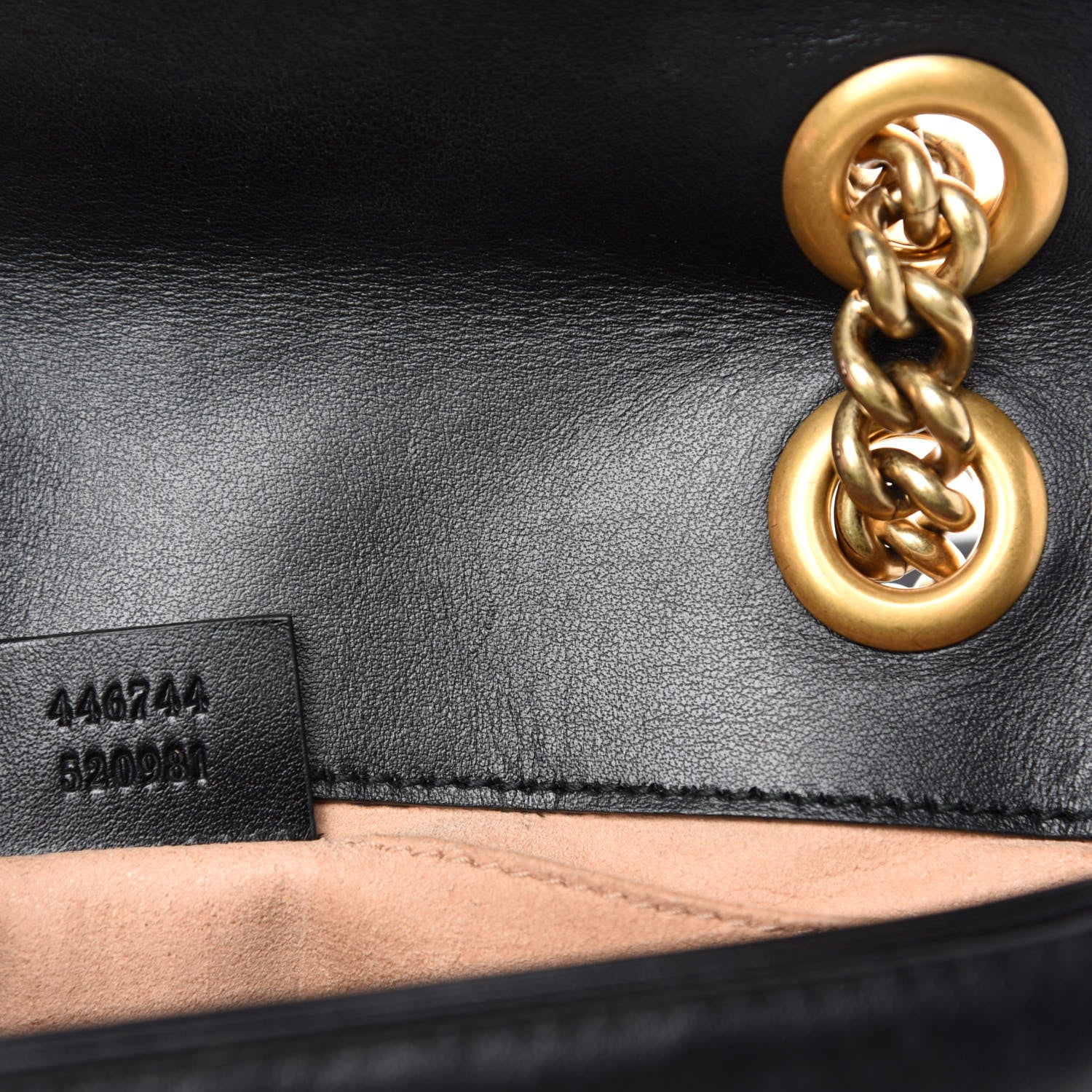Gucci Calfskin Matelasse Mini GG Marmont Shoulder Bag Black 9 of 11