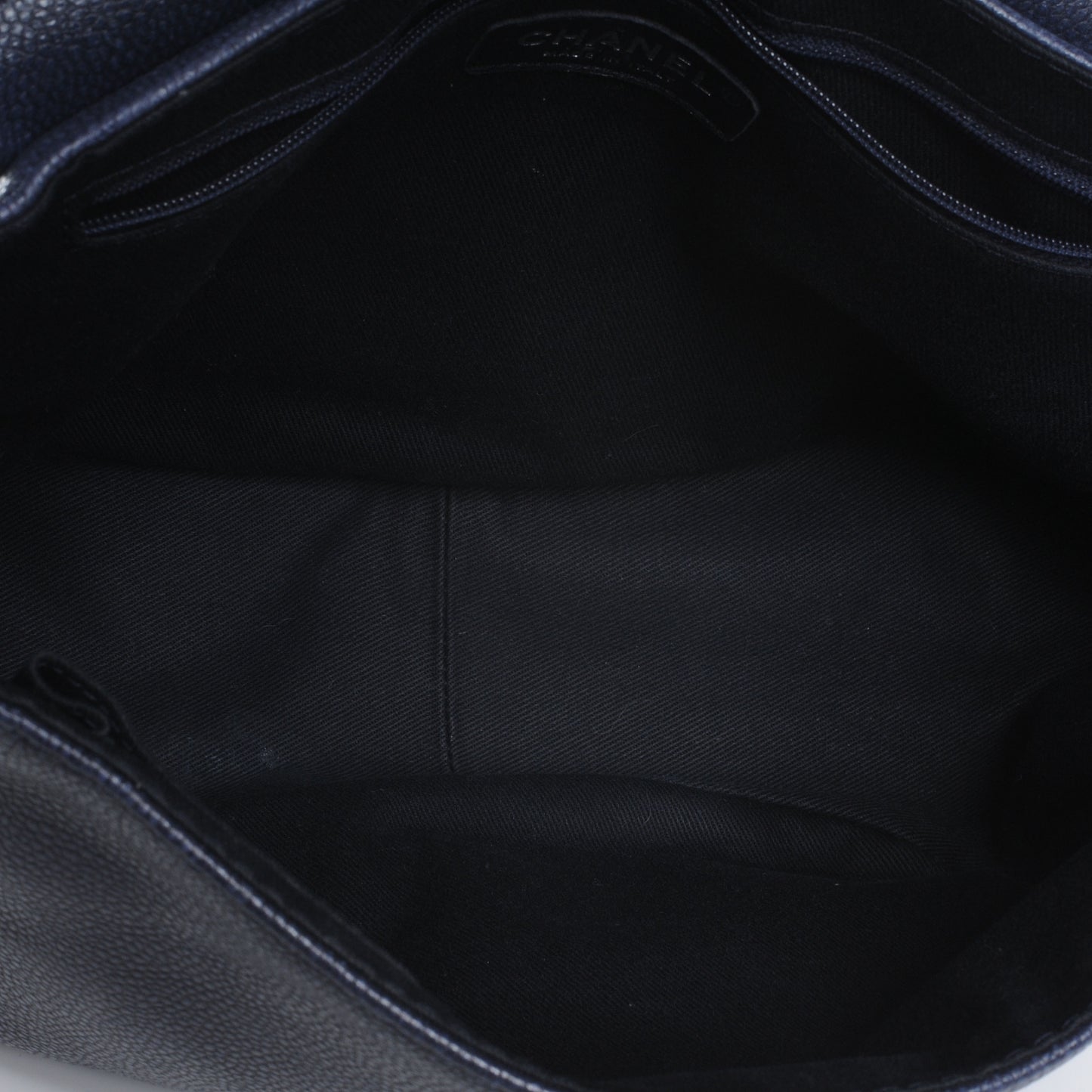 Caviar Half Moon Large Flap Navy