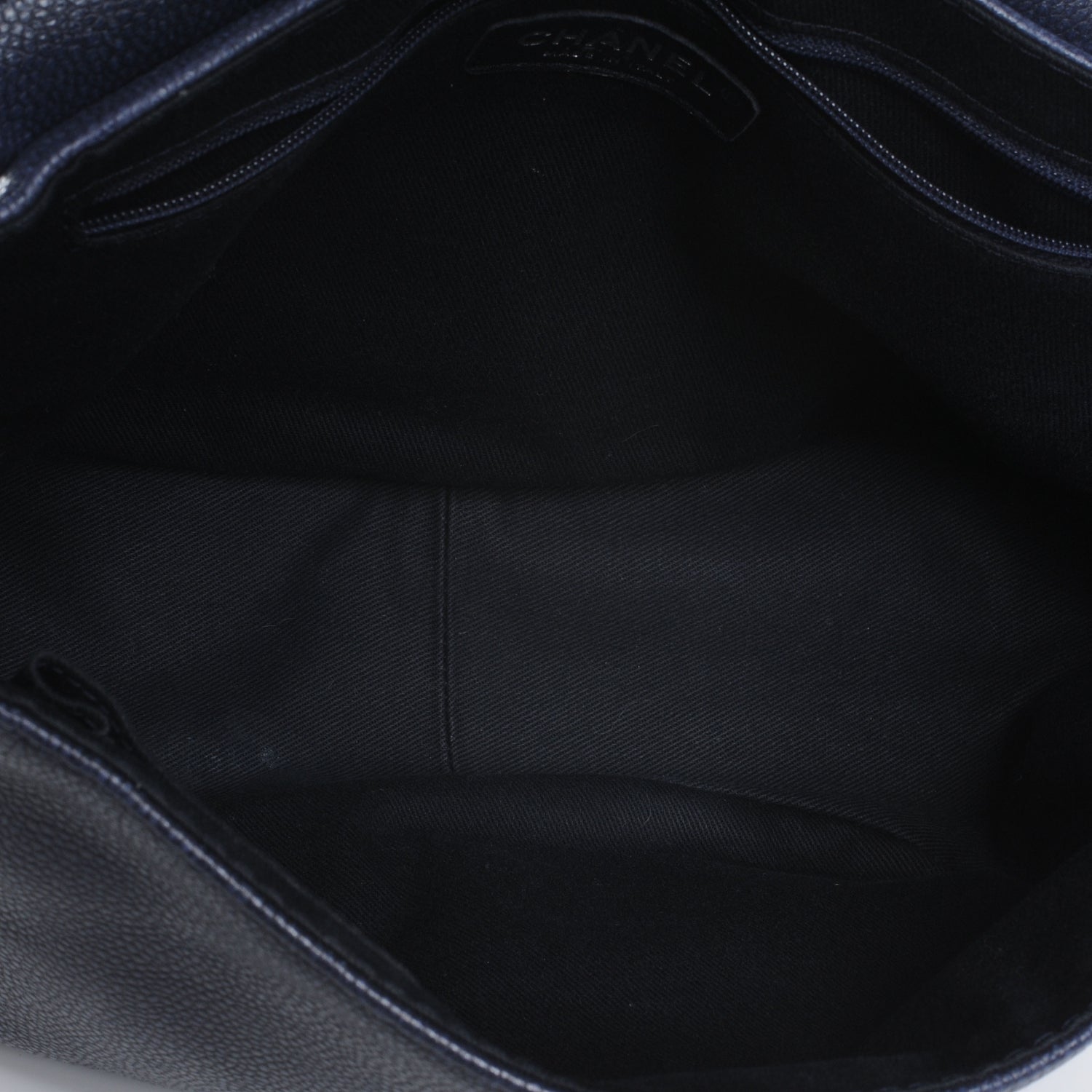 Chanel Caviar Half Moon Large Flap Navy 5 of 7